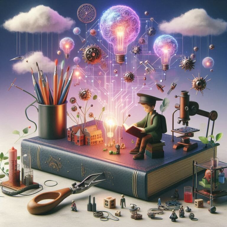 Education and imagination illustration
